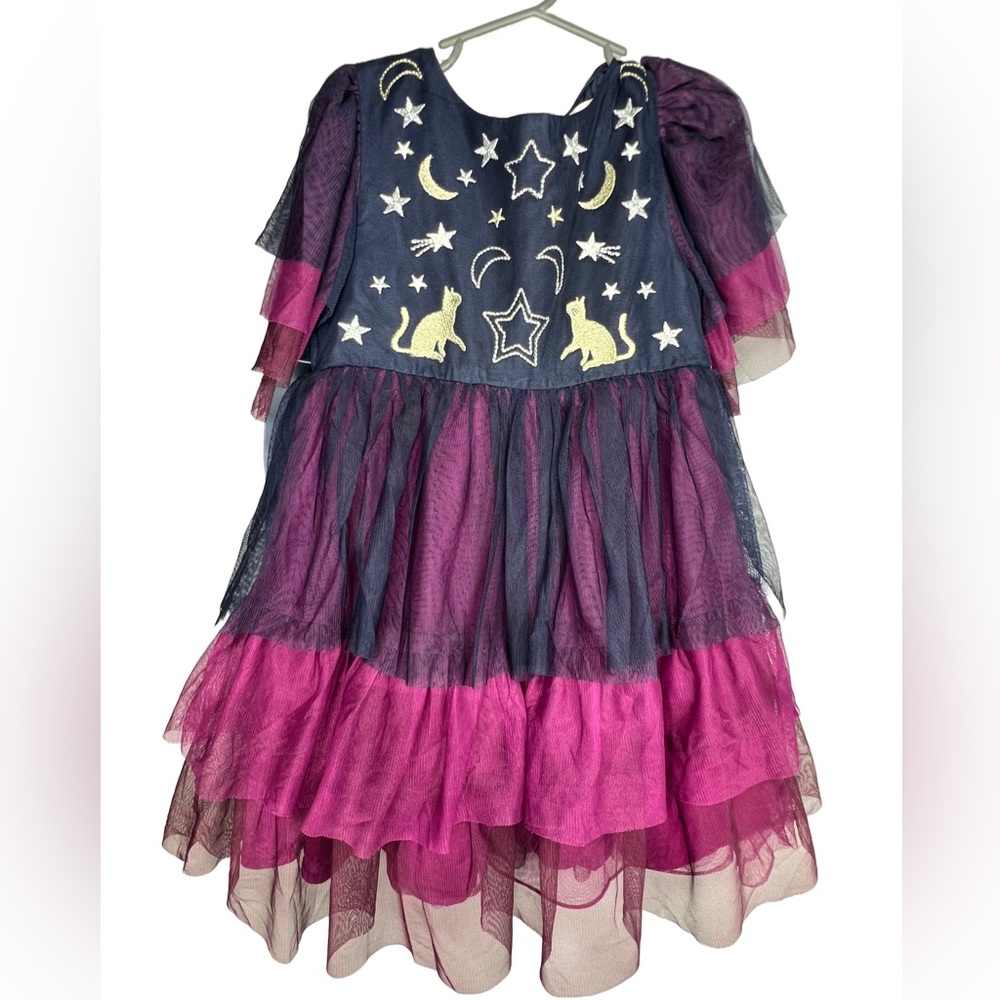 Mini Boden Embroidered Cat Dress EUC